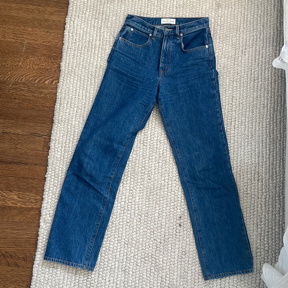 Slvrlake straight leg blue denim jeans size 27.